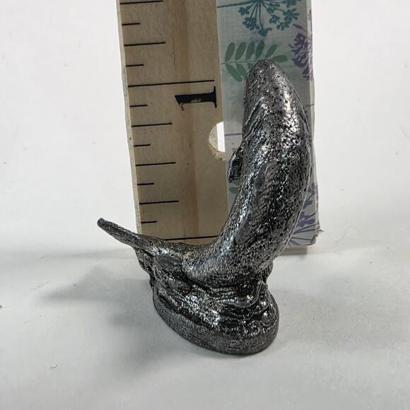 Pewter Rainbow Trout Fly Fishing Angling River Stream Mini Art Figurine unmarked - Picture 7 of 7